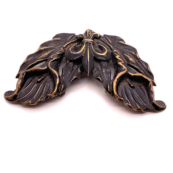 Unbranded Belt Buckle Womens OS Bronze Good Art Nouveau Calla Lily‎ Fleur-de-lis main image 8